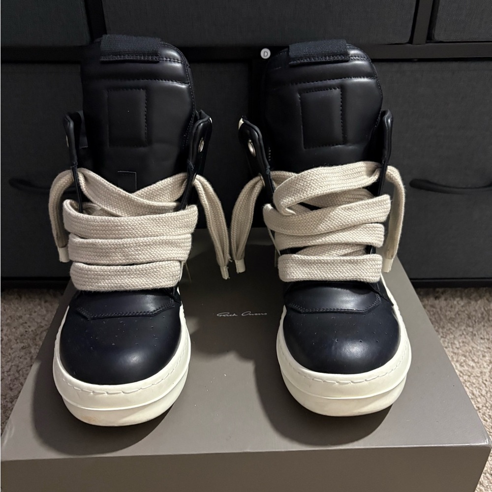 Rick Owen Geobaskets Jumbo Laces (Black & White) Size:42